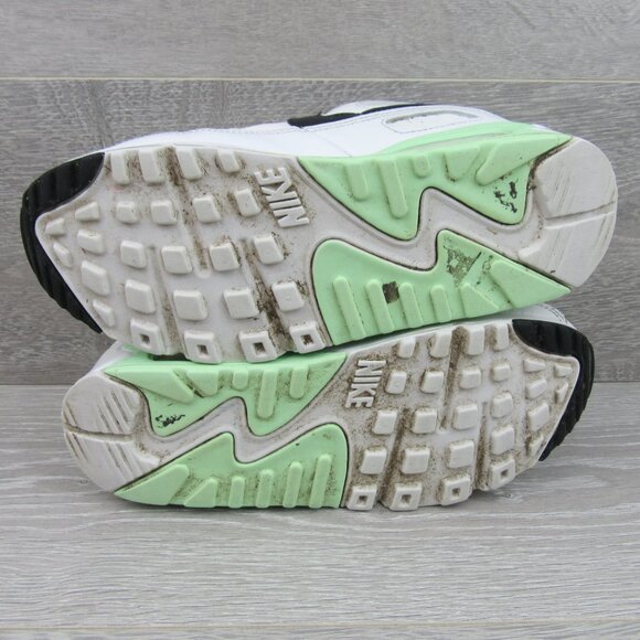Nike Air Max 90 Sneakers Size 7.5 White Vapor Green Black CT1039-101 *USED* - Picture 9 of 9